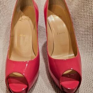 Christian Louboutin Pink very Prive 120 mm platform pumps